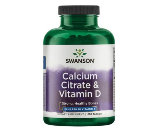 Купить Calcium Citrate Vitamin D - 250 Tabs, фото , характеристики, отзывы