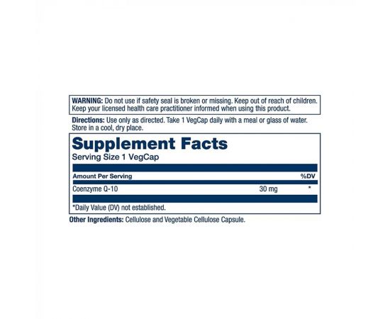 Придбати Pure CoQ10 30mg - 60 vcaps, image , зображення 2, характеристики, відгуки