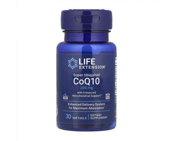 Придбати Super Ubiquinol CoQ10 with Enhanced Mitochondrial Support™ 200 mg - 30 softgels, image , характеристики, відгуки