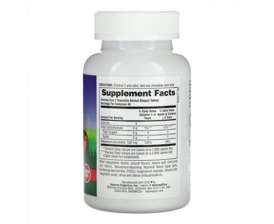 Придбати Kids Magnesium Chewable - 90 tabs, image , зображення 2, характеристики, відгуки