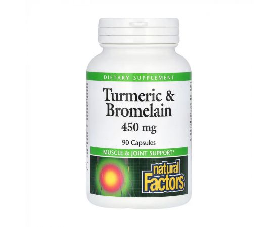 Купить Turmeric & Bromelain 450mg - 90 caps, фото , характеристики, отзывы
