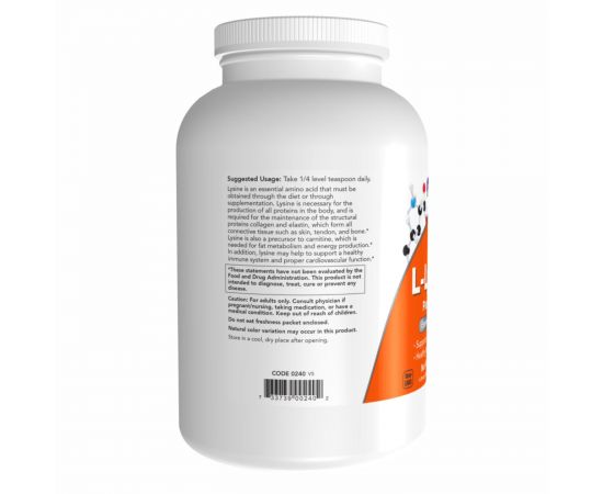 Придбати L-Lysine Powder - 454g, image , зображення 3, характеристики, відгуки