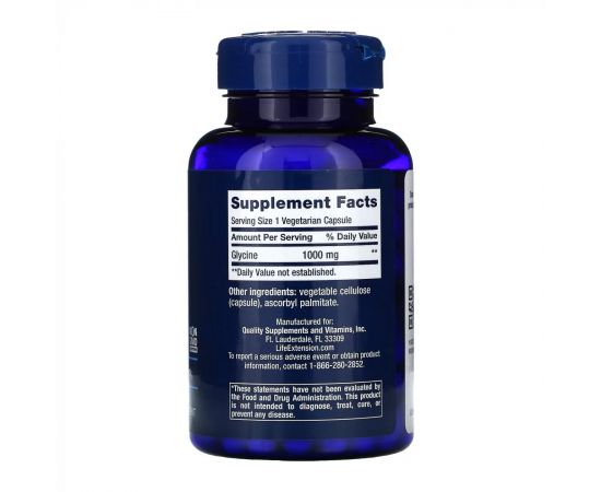 Придбати Glycine 1000 mg - 100 vcaps, image , зображення 2, характеристики, відгуки
