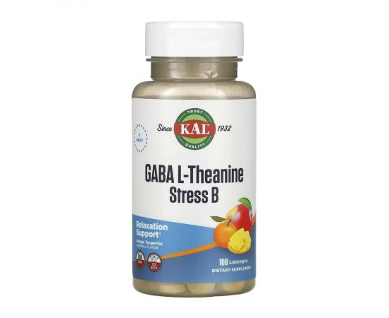 Придбати GABA L-Theanine Stress B - 100 lozenges, image , характеристики, відгуки