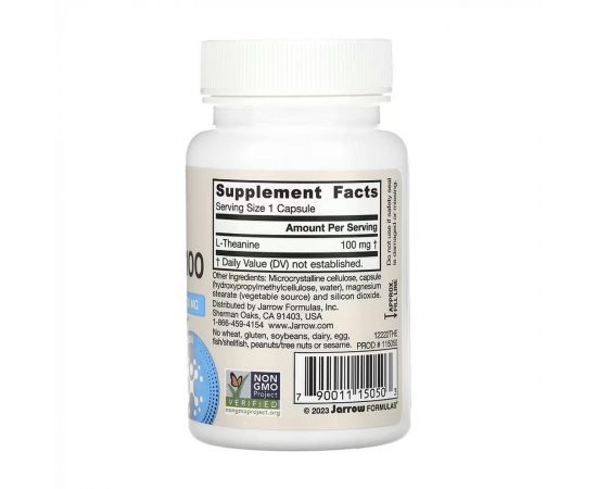 Придбати Theanine 100mg - 60 vcaps, image , зображення 2, характеристики, відгуки
