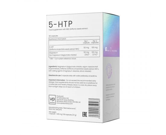 Придбати 5-HTP - 60 caps, image , зображення 2, характеристики, відгуки