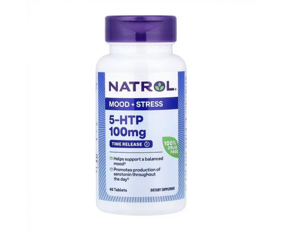 Придбати 5-HTP 100mg Time Release - 45 tabs, image , характеристики, відгуки