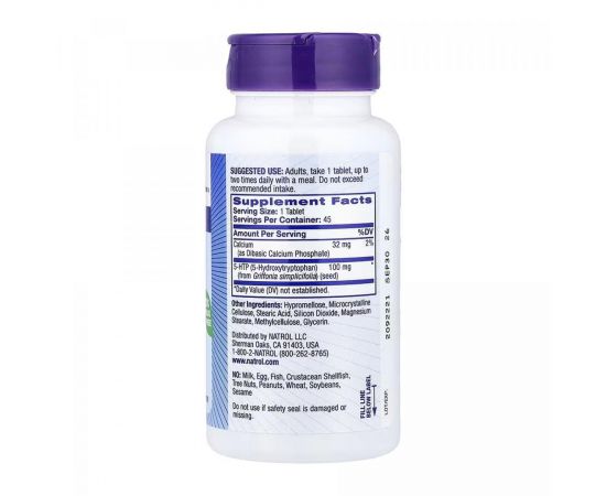 Придбати 5-HTP 100mg Time Release - 45 tabs, image , зображення 2, характеристики, відгуки