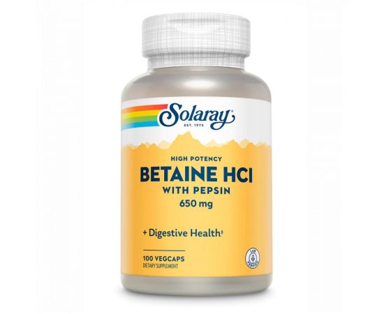 Придбати High Potency Betain HCl with Pepsin 650mg - 100 vcaps, image , характеристики, відгуки