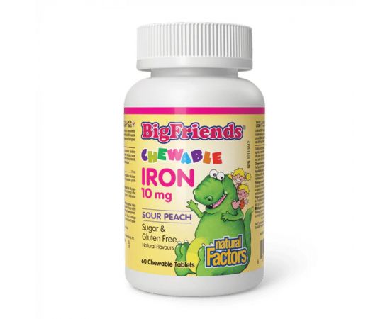 Придбати BigFriends Chewable Iron 10 mg - 60 tabs, image , характеристики, відгуки