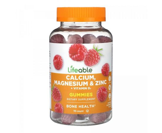 Придбати Calcium Magnesium & Zinc + Vitamin D Adult - 90 gummies, image , характеристики, відгуки