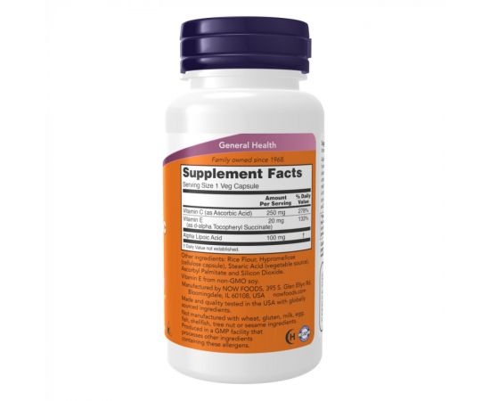 Придбати Alpha Lipoic Acid 100mg - 120 vcaps, image , зображення 2, характеристики, відгуки