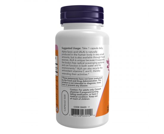 Придбати Alpha Lipoic Acid 250mg - 120 vcaps, image , зображення 3, характеристики, відгуки