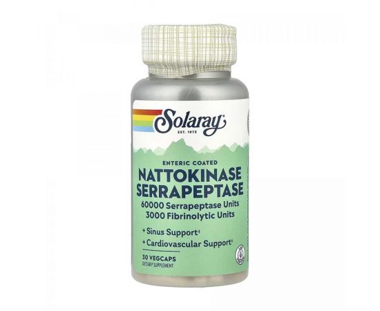 Придбати Nattokinase & Serrapeptase - 30 vcaps, image , характеристики, відгуки