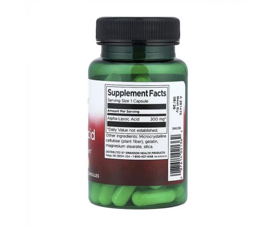 Купить Alpha Lipoic Acid 300 mg - 60 caps, фото , изображение 2, характеристики, отзывы