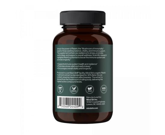 Придбати Reishi Mushroom 1000 mg - 60 vegcaps, image , зображення 3, характеристики, відгуки