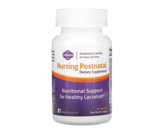 Придбати Milkies Nursing Postnatal Breastfeeding Multivitamin - 60 caps, image , характеристики, відгуки