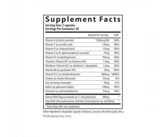 Придбати Postnatal Multivitamin Essentials with DHA - 60 caps, image , зображення 2, характеристики, відгуки