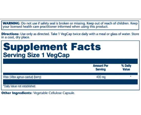 Придбати Vitex Berry Extract 400mg - 100 vcaps, image , зображення 2, характеристики, відгуки