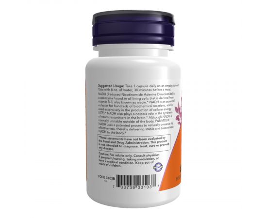 Придбати NADH 10mg With 200mg Ribose - 60 vcaps, image , зображення 3, характеристики, відгуки
