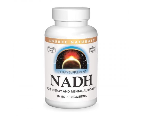 Придбати NADH 10mg Peppermint - 10 lozenges, image , характеристики, відгуки