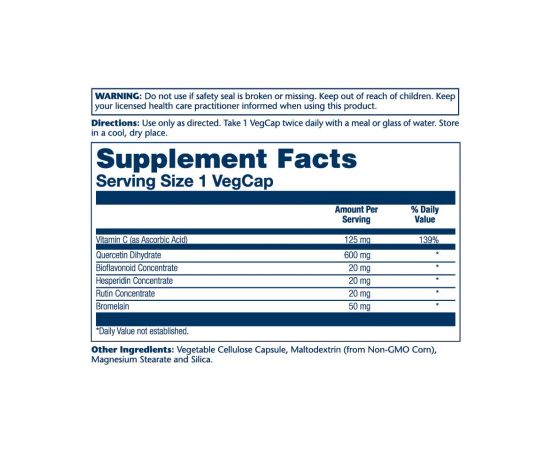 Придбати Mega Quercetin 600mg - 60 vcaps, image , зображення 2, характеристики, відгуки
