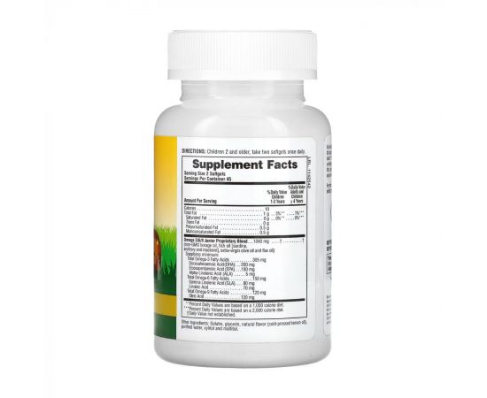 Придбати Kids Omega 3 6 9 - 90 softgels, image , зображення 2, характеристики, відгуки