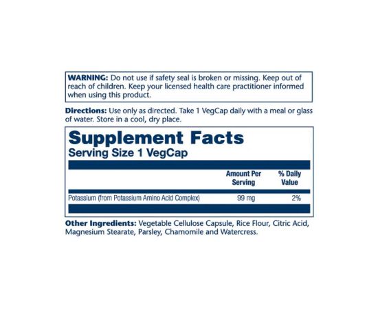 Придбати Potassium 99mg - 100 vcaps, image , зображення 2, характеристики, відгуки