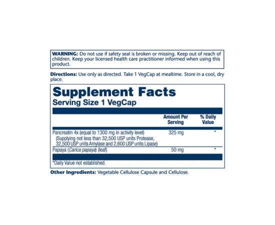 Придбати Pancreatin 1300 Digestive Enz 1300mg - 90 veg caps, image , зображення 2, характеристики, відгуки