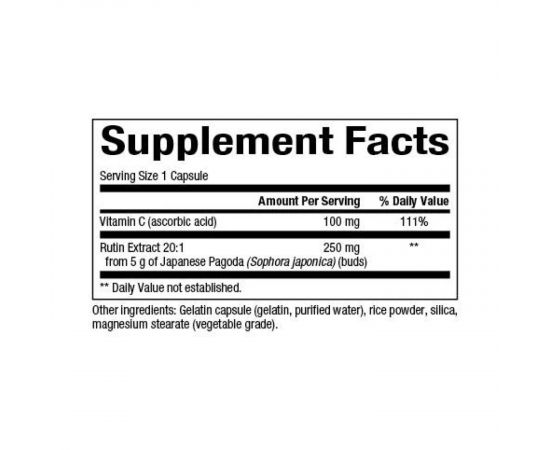 Придбати Rutin 250mg - 90 caps, image , зображення 2, характеристики, відгуки