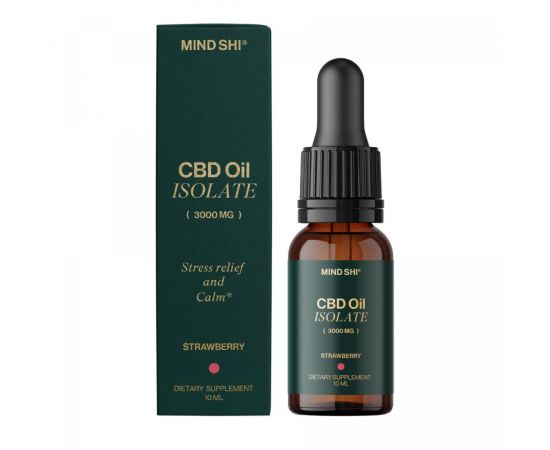 Придбати CBD Oil Isolate 3000 mg Strawberry - 10 ml, image , характеристики, відгуки