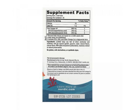 Придбати Ultimate Omega Junior - 90 mini softgels, image , зображення 2, характеристики, відгуки