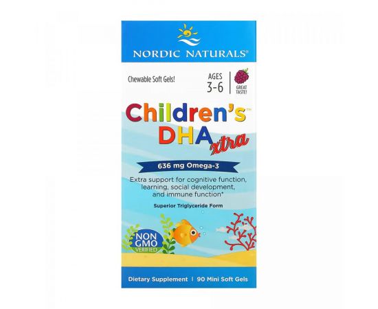 Придбати Children's DHA Xtra - 90 mini softgels, image , характеристики, відгуки