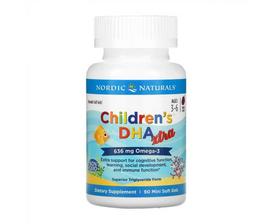 Придбати Children's DHA Xtra - 90 mini softgels, image , зображення 3, характеристики, відгуки