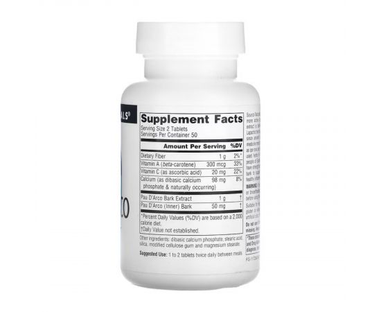 Придбати Pau D'Arco Extract 500mg - 100 tabs, image , зображення 2, характеристики, відгуки