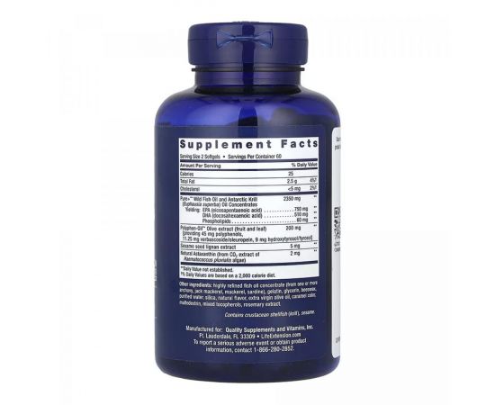 Купить Super Omega-3 Plus EPA/DHA Fish Oil, Sesame Lignans, Olive Extract, Krill & Astaxanthin - 120 softgels, фото , изображение 2, характеристики, отзывы