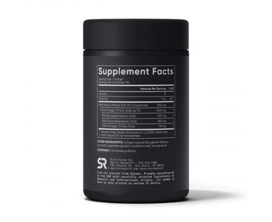 Придбати Omega-3 Fish Oil Alaska Pollock 1250mg - 90 softgels, image , зображення 2, характеристики, відгуки