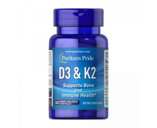 Придбати Vitamin D3 & K2 - 60 caps, image , характеристики, відгуки