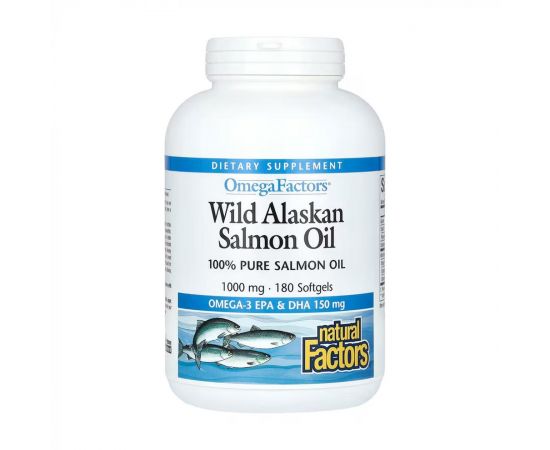 Придбати Wild Alaskan Salmon Oil 1000mg - 180 softgels, image , характеристики, відгуки