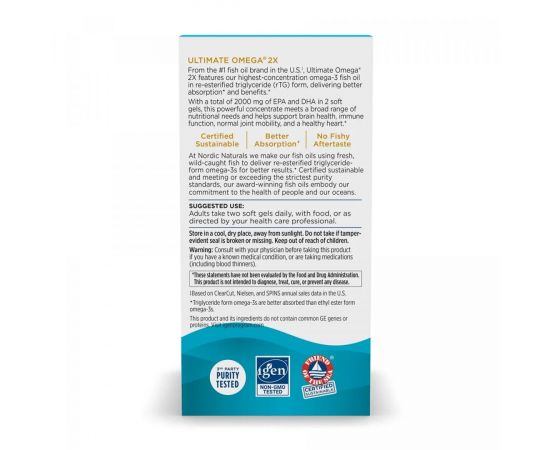 Придбати Ultimate Omega 2X - 90 softgels, image , зображення 4, характеристики, відгуки