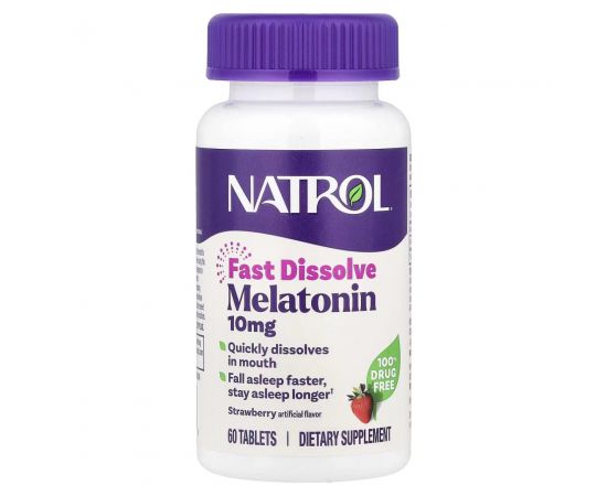Придбати Fast Dissolve Melatonin 10mg - 60 tabs, image , характеристики, відгуки