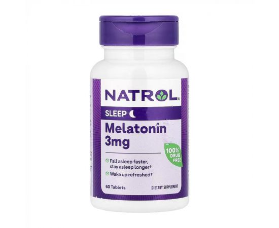Придбати Melatonin 3mg - 60 tabs, image , характеристики, відгуки