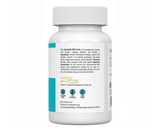 Придбати Collagen Type I & III - 120 caps, image , зображення 3, характеристики, відгуки