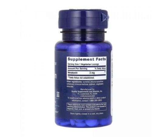 Придбати Melatonin 3mg - 60 vegetarian lozenges, image , зображення 2, характеристики, відгуки