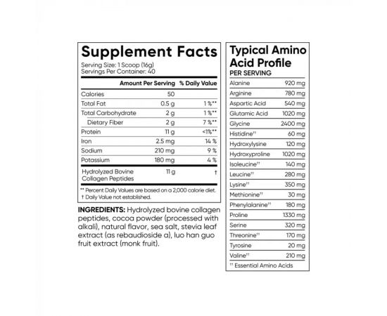 Придбати Collagen Peptides - 640g Dark Chocolate, image , зображення 2, характеристики, відгуки