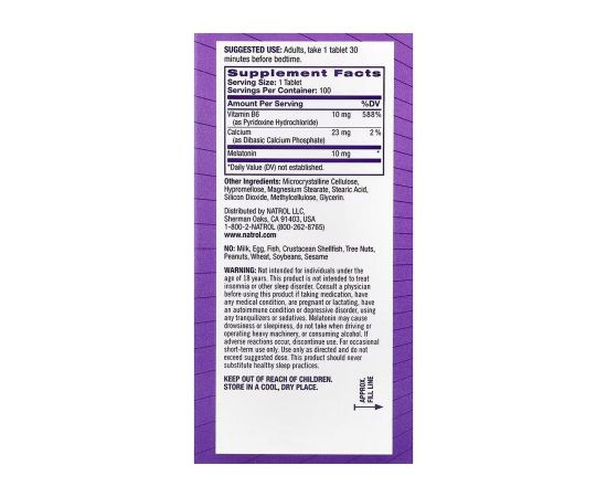 Придбати Advanced Sleep Melatonin 10mg - 100 tabs, image , зображення 2, характеристики, відгуки