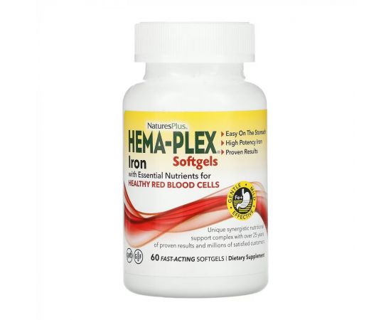 Придбати Hema-Plex - 60 softgels, image , характеристики, відгуки