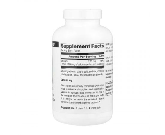 Придбати Calcium 200 mg - 100 tabs, image , зображення 2, характеристики, відгуки