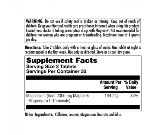 Придбати Think Magnesium 2000mg - 60 tabs, image , зображення 2, характеристики, відгуки