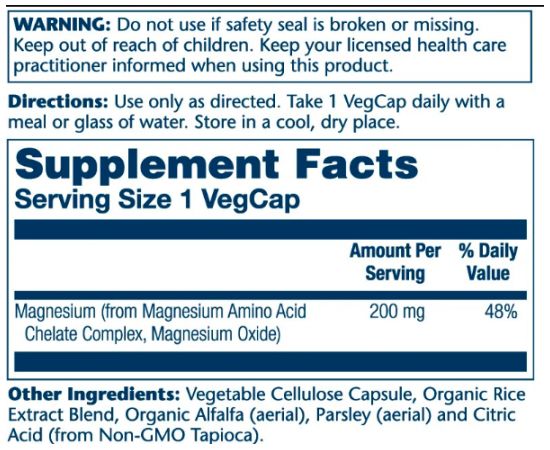 Придбати Magnesium 200mg - 100 vcaps, image , зображення 2, характеристики, відгуки